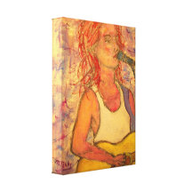 blue microphone songstress canvas print