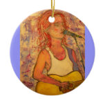 blue microphone songstress christmas ornaments