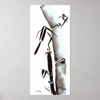 Blue Midnight Bamboo Posters by CaseyStudio