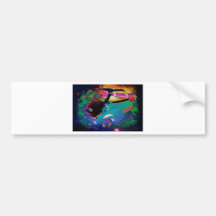 Blue Mini Car Bumper Sticker