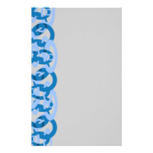 Blue Mod Circles Stationary Stationery Design