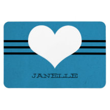 Blue Modern Heart Flexi Magnet