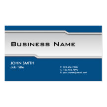 Blue Modern Professional Elegant Classy Business Cards