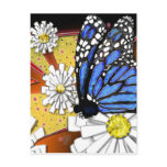blue monarch postcard
