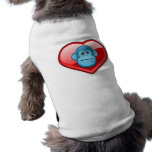 Blue Monkey Love Doggie Shirt