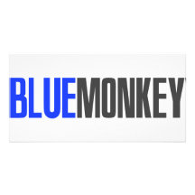 Blue Monkey Picture Card