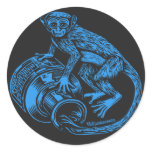 Blue Monkey Sticker
