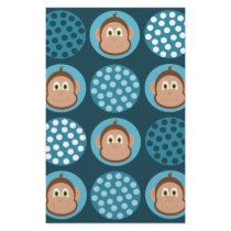 Blue Monkeys and Polka Dots Soap Wrapper Paper Flyer Design