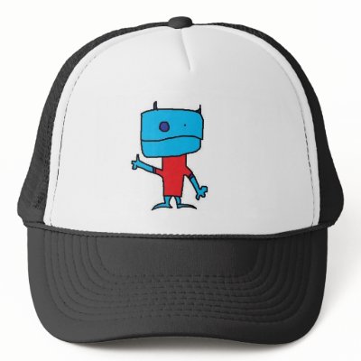 Blue Monster Head Hat by Gnatgadget