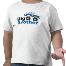 Blue Monster Truck Big Brother T-shirts