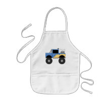 Blue Monster Truck Tshirts and Gifts Aprons
