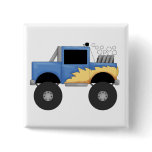 Blue Monster Truck Tshirts and Gifts buttons