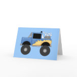 Blue Monster Truck Tshirts and Gifts Greeting Cards