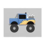 Blue Monster Truck Tshirts and Gifts Postcards