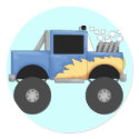 Blue Monster Truck Tshirts and Gifts stickers