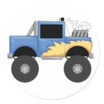 Blue Monster Truck Tshirts and Gifts Sticker