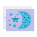 Blue Moon and Striped Stars Custom Invitation