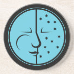 Blue Moon and the Stars Beverage Coasters