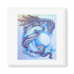 Blue Moon Dragon Refrigerator Magnets
