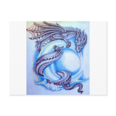 Blue Moon Dragon Post Cards by DragonL8dy
