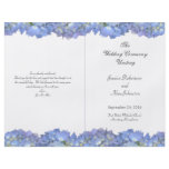 Blue Moon Folded Floral Wedding Program Template Personalized Flyer