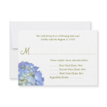 Blue Moon Menu Selection Wedding Reply Card Personalized Announcements
