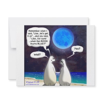 BLUE MOON NEW YEARS FROM THE POLAR BEARS by cabinfeverdavid
