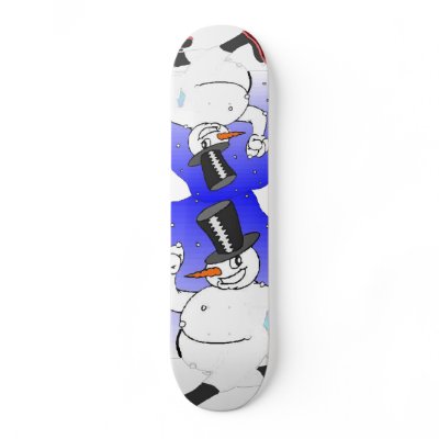 blue moon SNOWMAN Skate Boards by FUNFASHIONETC