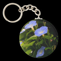 Blue Morning Glories keychains