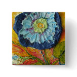 Blue Morning Glory Pinback Buttons