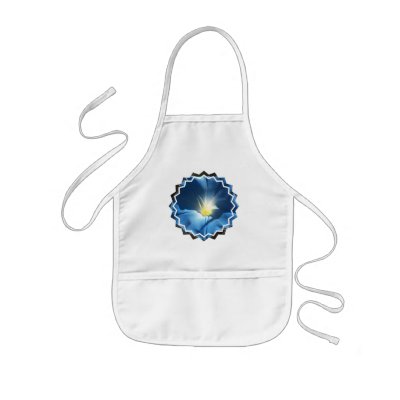 Blue Morning Glory Children's Apron by PerennialGardens