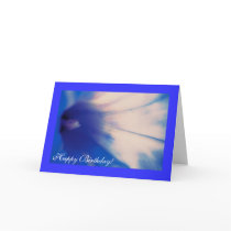 Blue Morning Glory, Happy Birthday Greeting Card