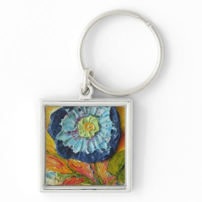 Blue Morning Glory Keychain by OriginalsbyParis