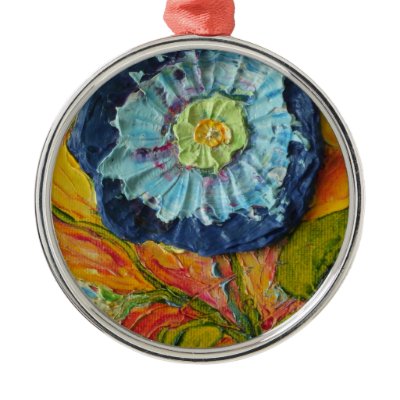 Blue Morning Glory Ornament by OriginalsbyParis