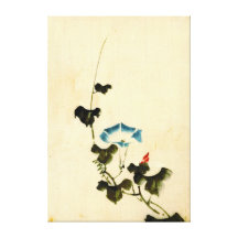 Blue Morning Glory Vine 1840 Canvas Prints