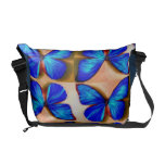 Blue Morpho Print Messenger Bag messenger bags