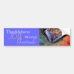 Blue Morpho Watercolor Gratitude Bumper Sticker