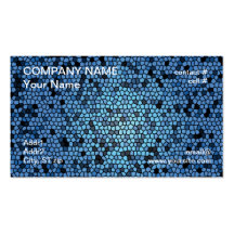 Blue mosaic business card templates