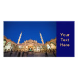 Blue Mosque at Night Customized Photo Card