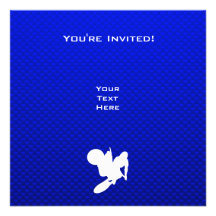 Blue Motocross Whip Custom Invite