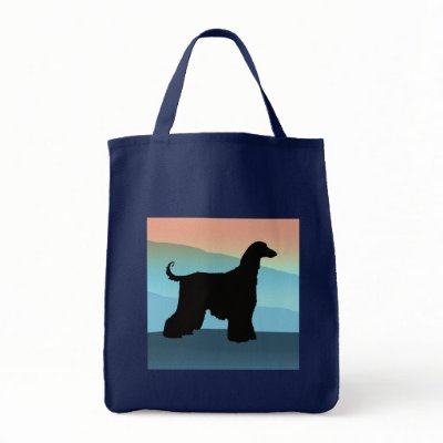 Blue Mountains Afghan Hound Canvas Bags by dogsandhorses