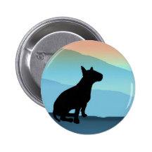 Blue Mountains Bull Terrier Pinback Button