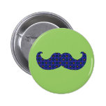 Blue Moustache Pin