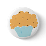 Blue Muffin pattern Button