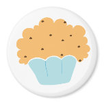 Blue Muffin pattern Refrigerator Magnets
