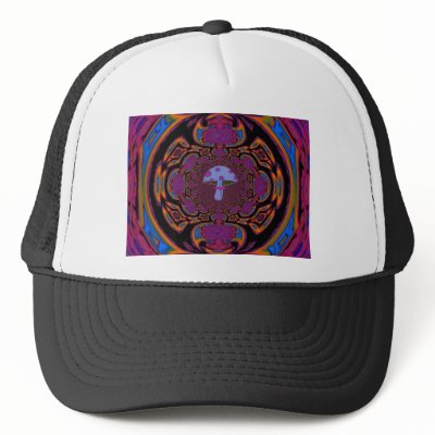 Blue Mushroom #12 Mesh Hat by hadleymonster