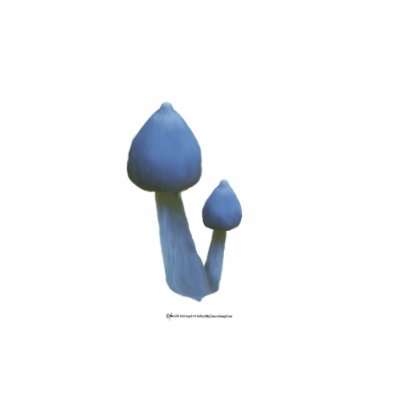 Blue Mushrooms Sculpture Acrylic Cut Out by Rockangel1