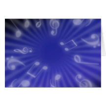 Blue Music Greeting Card