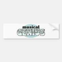 Blue Musical Genius Bumper Stickers