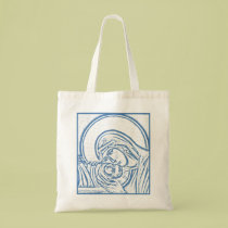 Blue Nativity Tote bags